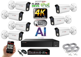 MS 4K IP 7 kamerový set se switchem 8 Mpix WTube (6378K7B)